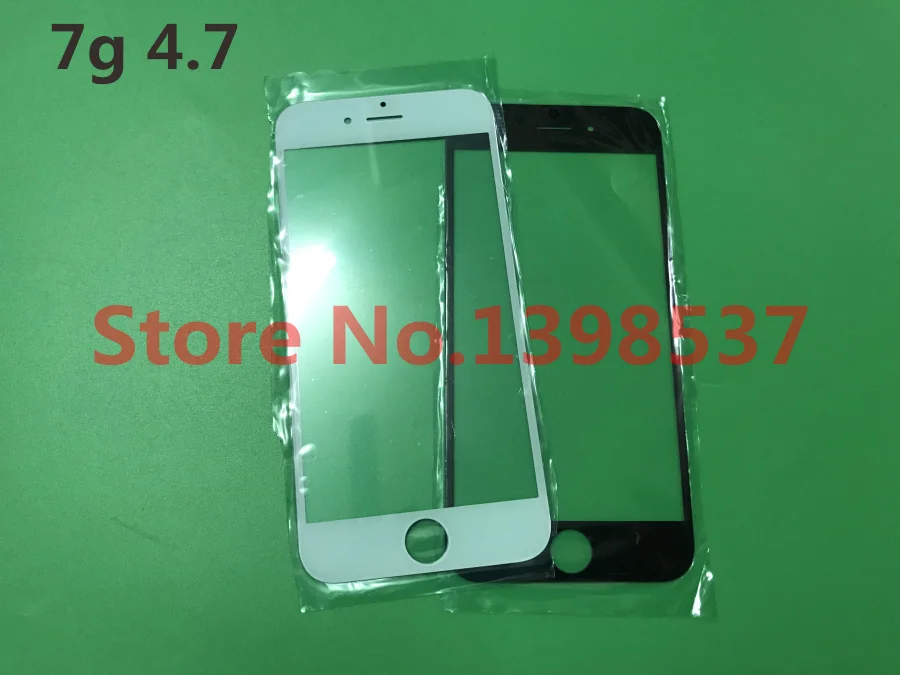

100pcs/lot AAA high quality glass lens for iphone 7 7g 4.7inch LCD Front Touch panel Glass Outer Lens Replacement Repair Parts