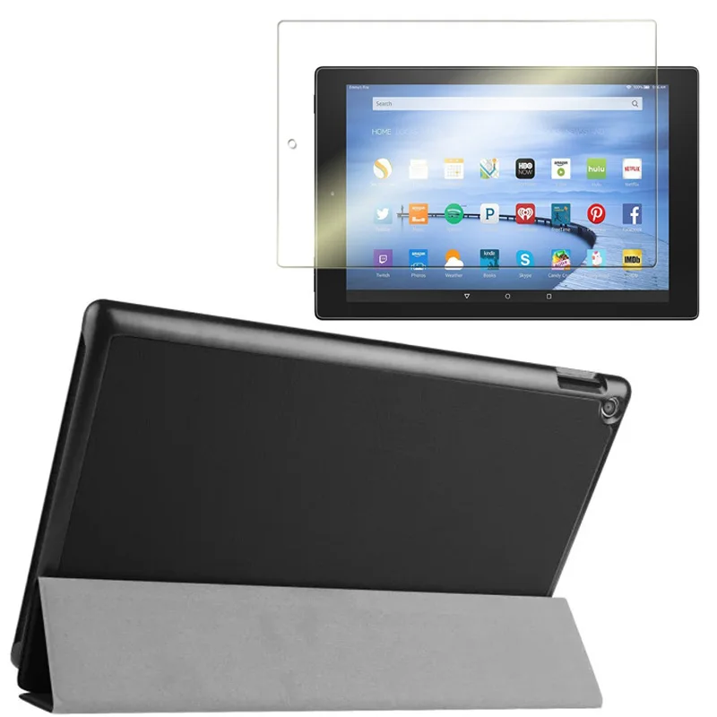 Ультра Тонкий Магнитный Роскошный кожаный чехол-книжка с подставкой + 1x Защитная