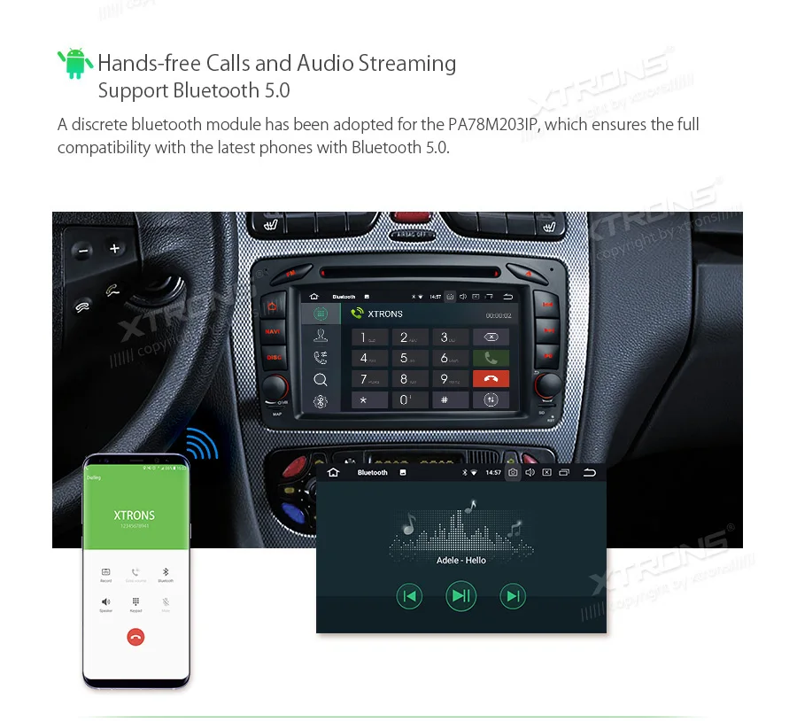 XTRONS 7 &quotAndroid 8 1 с радио GPS WiFi Автомобильный DVD плеер для Mercedes Benz A-W168 c-класса W203 CLK