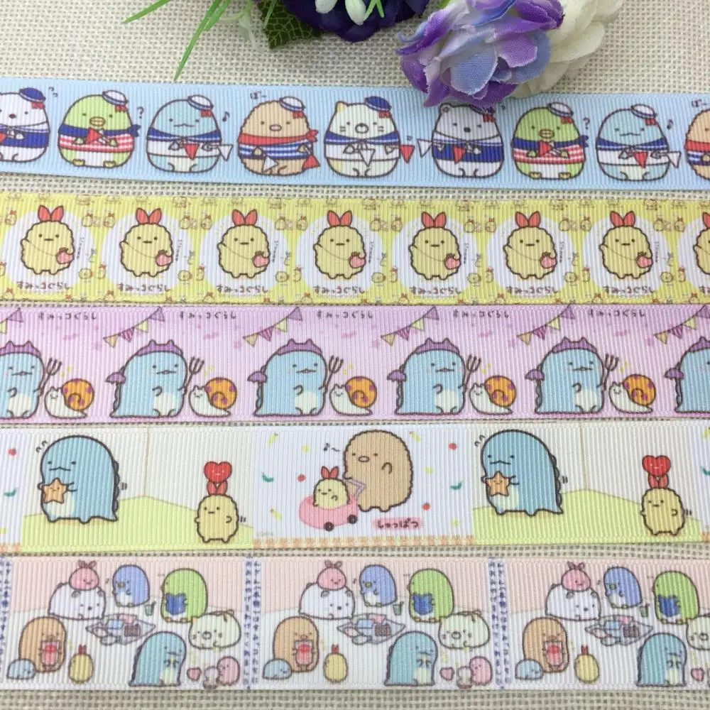 1&quot25MM NEW Japanese cartoon ribbon pattern printed 10yards DIY handmade materials wedding gift wrap 0223 | Дом и сад