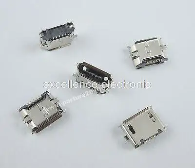 

100Pcs Micro USB B Female 5Pin SMT Socket Connector DIY