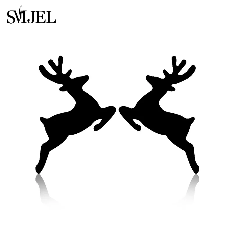 

Женские серьги-гвоздики SMJEL, из нержавеющей стали, черного цвета