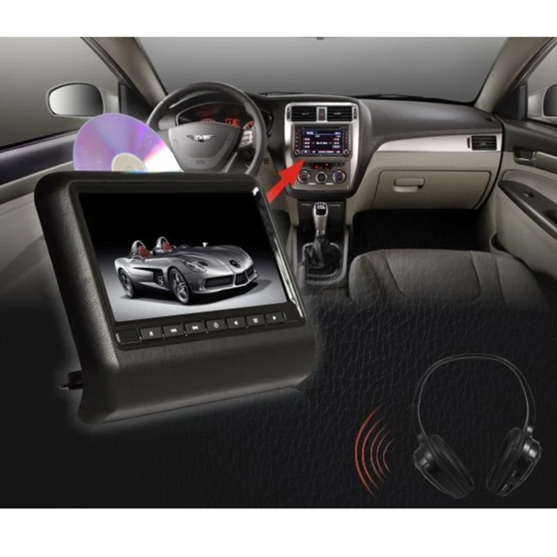 Liplasting " ЖК-экран Автомобильный подголовник монитор dvd-плеер USB/SD FM/IR передатчик сенсорная кнопка Встроенный динамик 1 шт