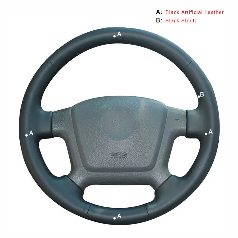 Artificial Leather Автомобильная оплетка на рулевом колесе Крышка для Kia Cerato 2005-2012 Spectra Spectra5 2004-2009 старый Kia Ceed авто крышка автостайлинг - Название цвета: Artificial Leather