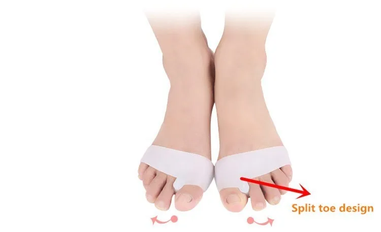 Мягкий СЭБС с накатанной головкой корректор для косточки на ноге Non-slip отдельная Toe Передняя панель амортизация медленно прижим для ног Накладка для защиты кости T0675CMK