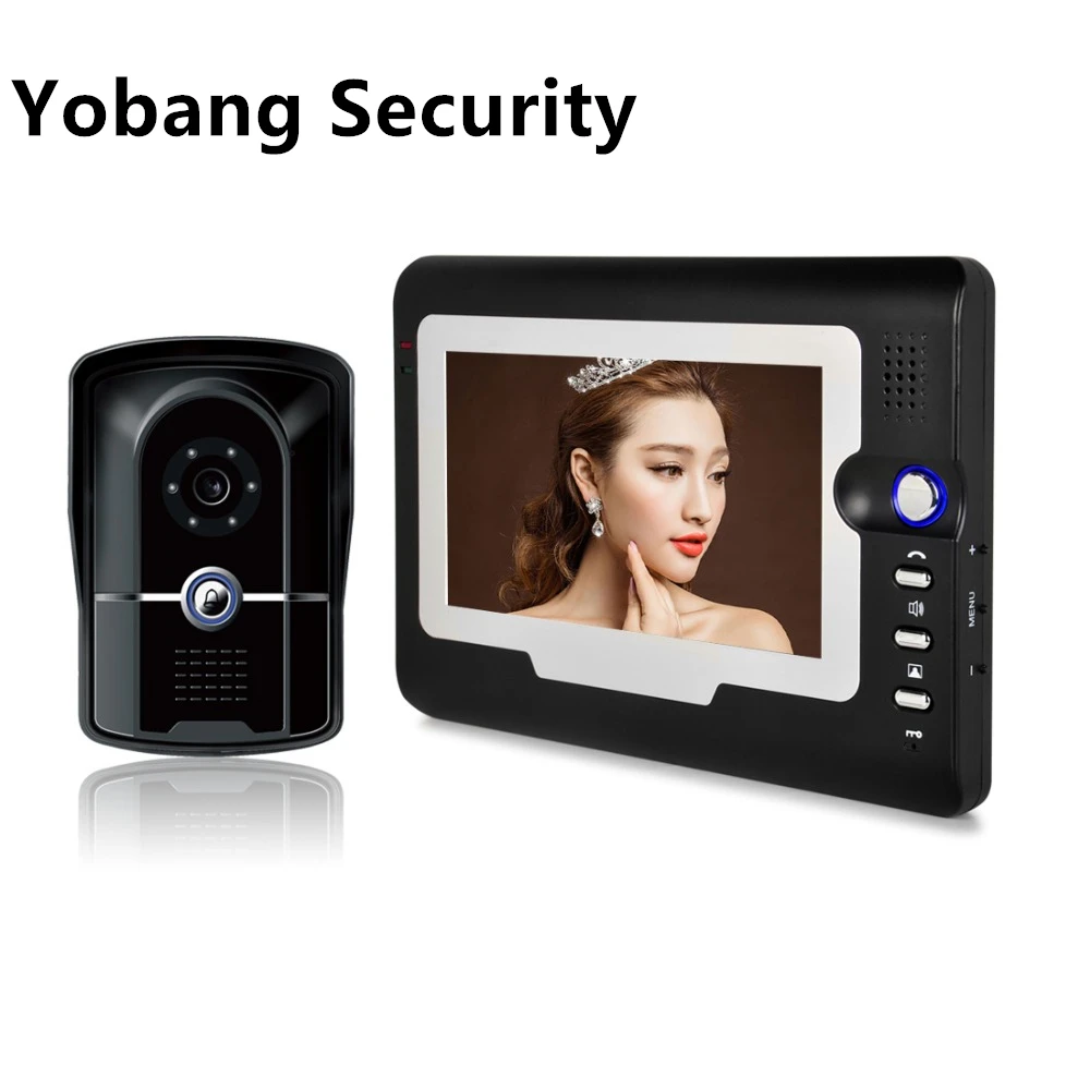 Yobang Безопасность Бесплатная доставка 7 дюймовый видеодомофон дверной звонок