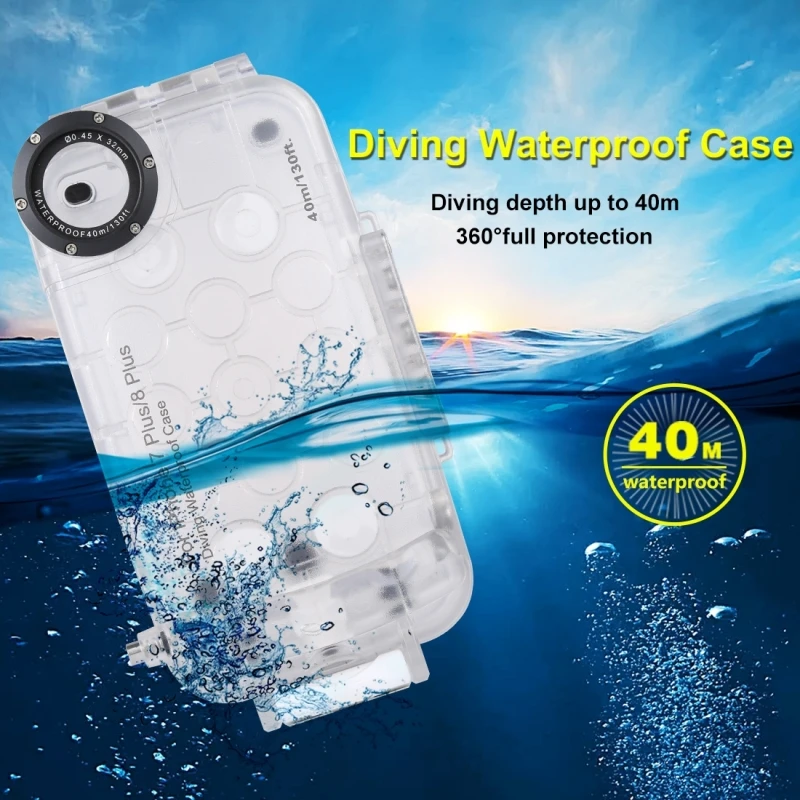 HAWEEL для iPhone 8 Plus/7 плюс 40 м/130ft Водонепроницаемый Дайвинг Корпус фото принимать