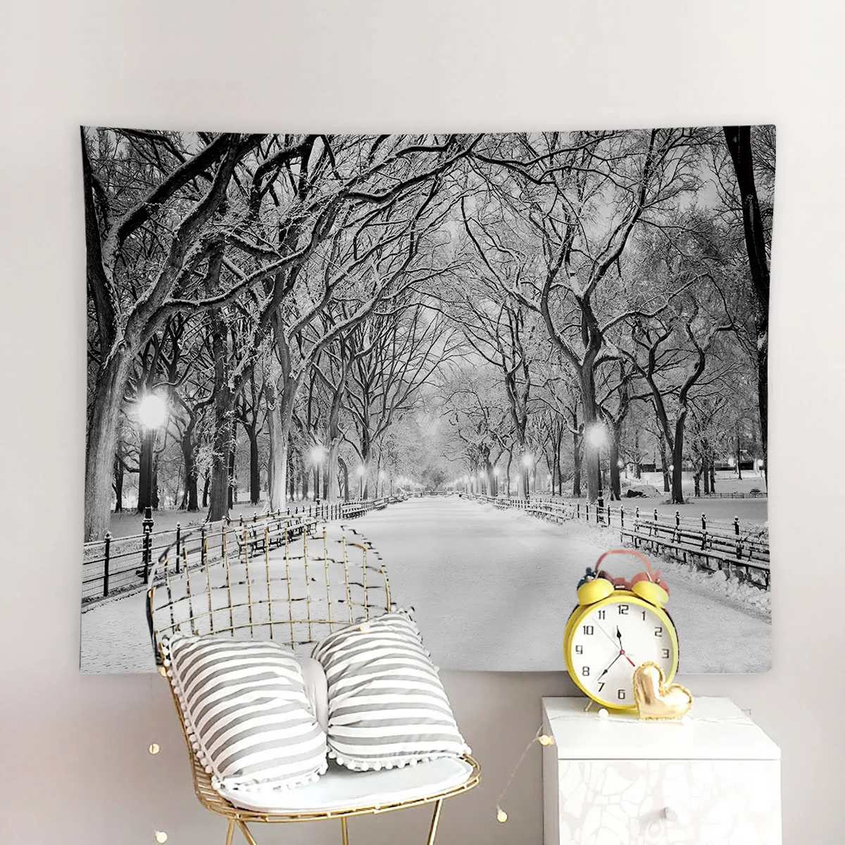 Зимний зимний сезон Уличный настенный гобелен из ткани Настенный Ковер пляжное