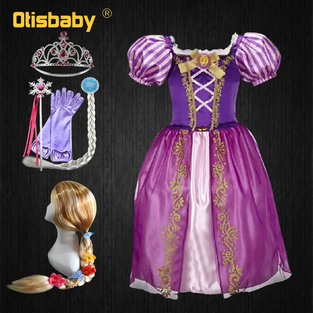 Детский костюм Эльзы OTISBABY Летнее бальное платье Снежной королевы в цветочек для