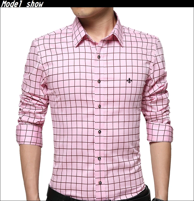 Dudalina мужская рубашка одежда Мужская s рубашка с длинными рукавами клетчатый костюм по фигуре рубашка плюс размер повседневная рубашка мужская одежда