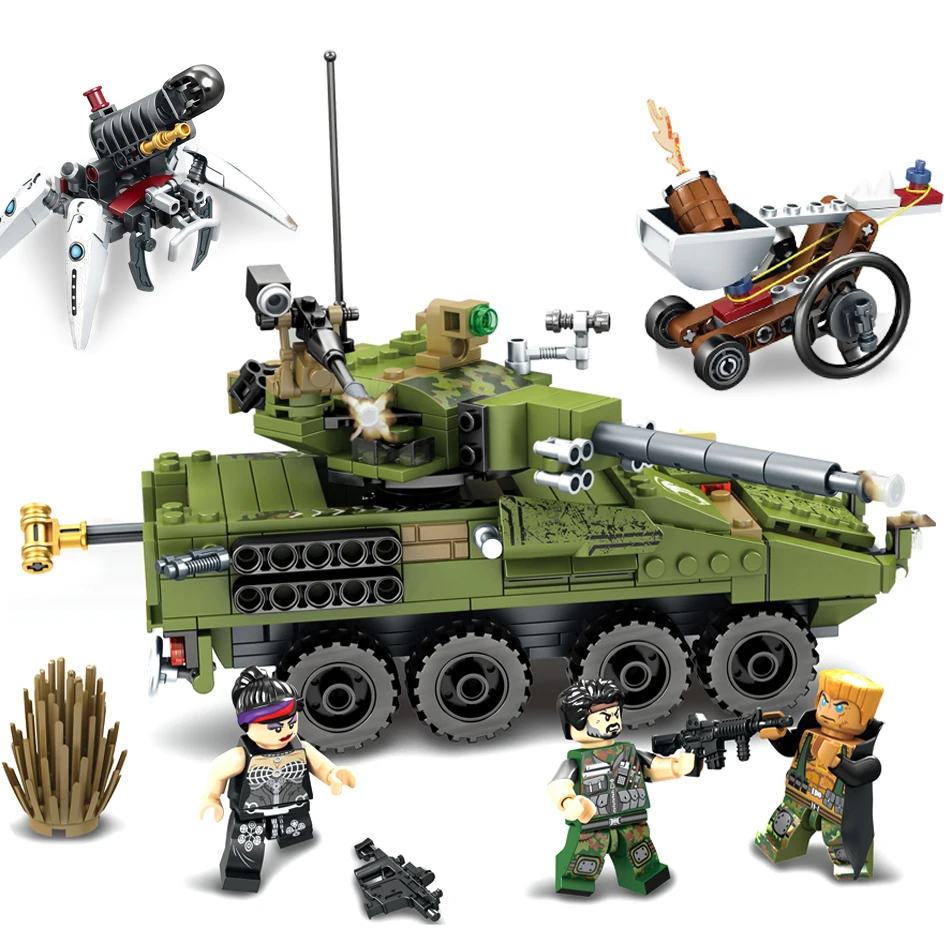 Sembo Игрушечные лошадки Черное золото Военная Униформа здания Конструкторы