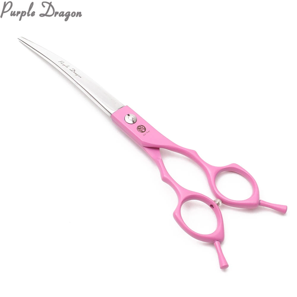 Ножницы для груминга собак с фиолетовым драконом 6 5 &quot7&quot 440C изогнутые ножницы