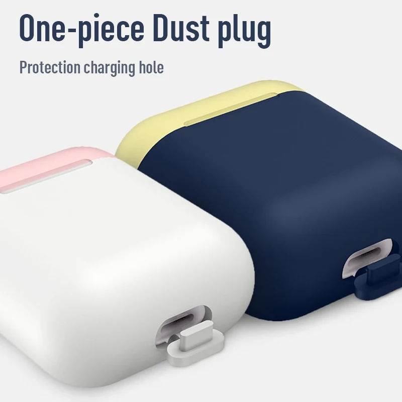Мягкий силиконовый чехол для AirPods, уплотненные наушники для apple Airpods, цветной противоударный чехол с защитой от падения для AirPod, защитный чехол