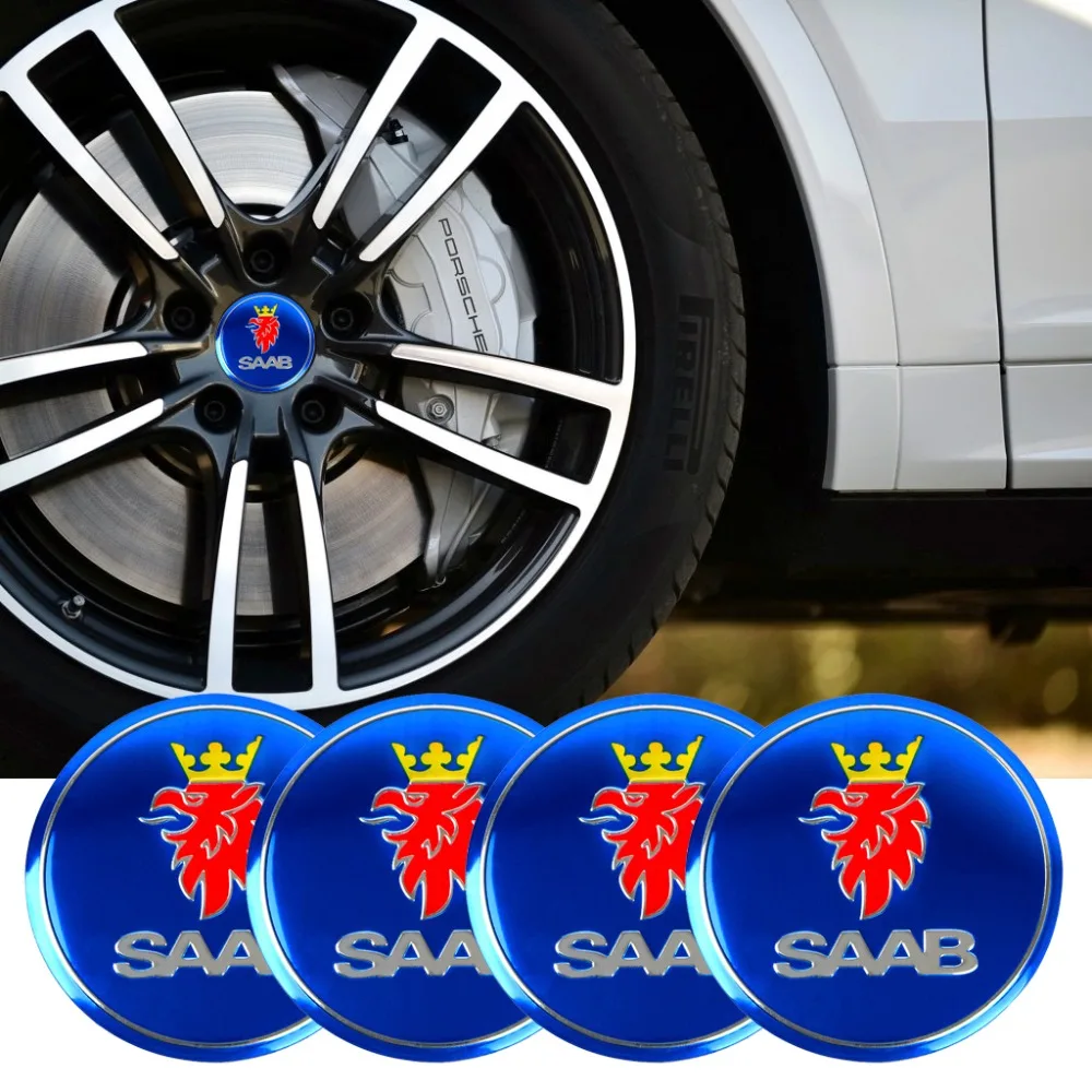 4 шт. Центральная втулка колеса автомобиля крышка смолы стикер колеса для Saab 9-3 9-5 900 9000 Saab 93 95 автомобильный значок аксессуары автостайлинг