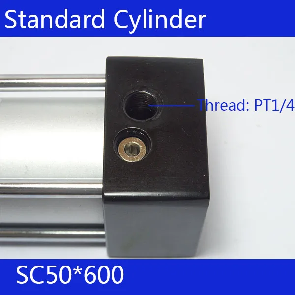 

SC50*600 Free shipping Standard air cylinders valve 50mm bore 600mm stroke SC50-600 single rod double acting pneumatic cylinder