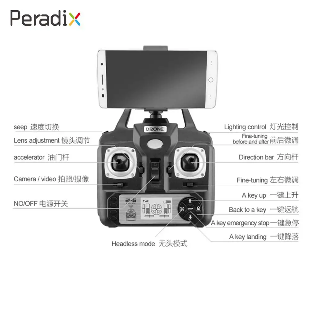 Peradix X52HD Радиоуправляемый Дрон 2,4 ГГц 30 Вт Камера 4 оси высота Удержание Wi-Fi высота Удержание RC высота Удержание квадрокоптер высокого квадрокоптер дрон вертолет