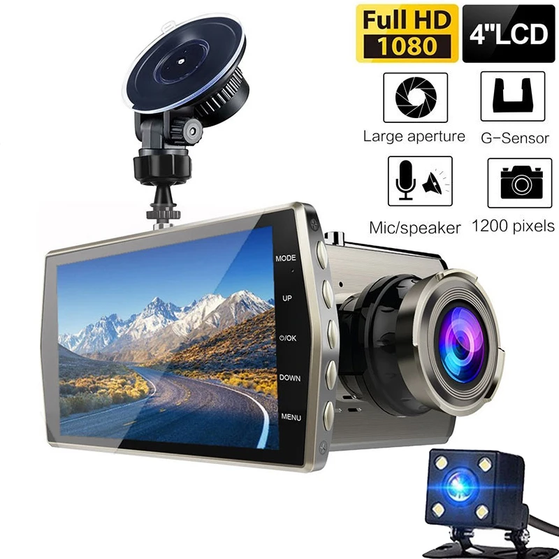 Full HD 1080P видеорегистратор, Автомобильный видеорегистратор, Запись вождения, ips, ночное видение, видео регистратор, монитор парковки, камера, поддержка 32G, TF карта
