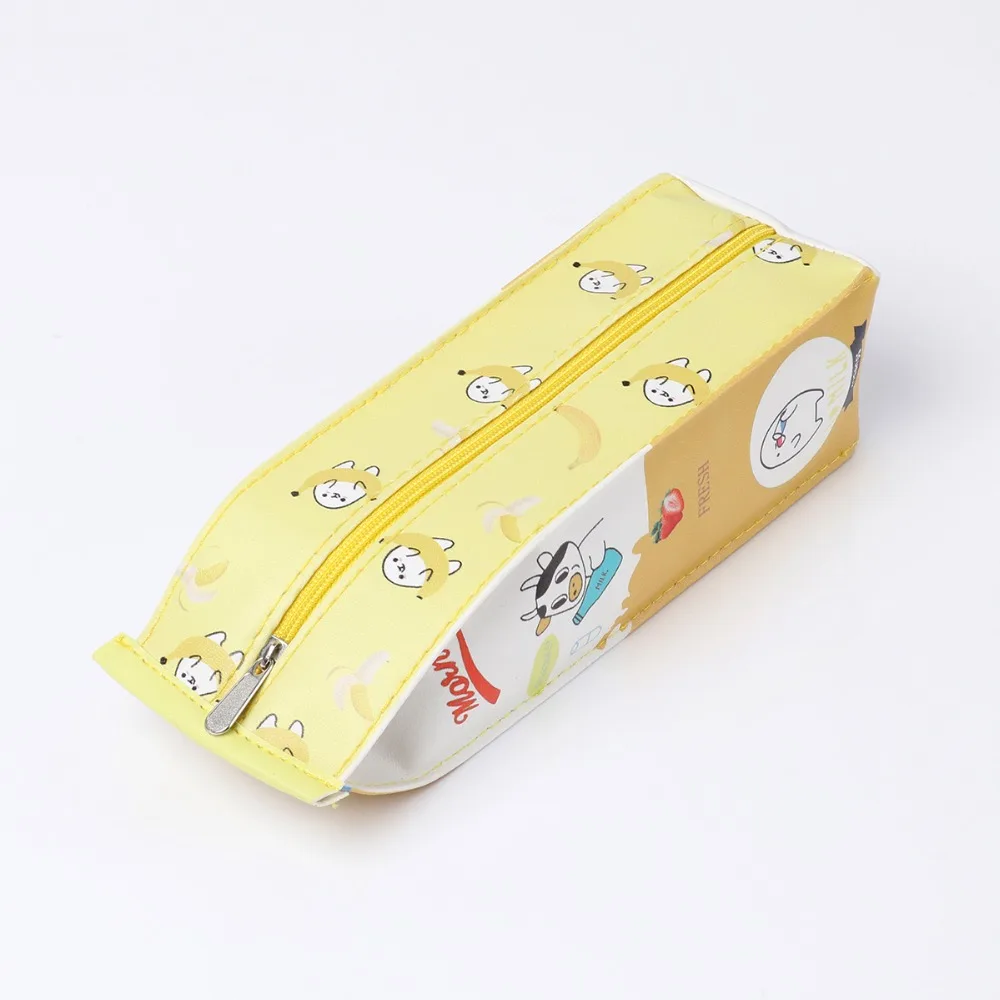 Милый чехол для карандашей в стиле молочной коробки Желтая Женская косметика 5*6*20