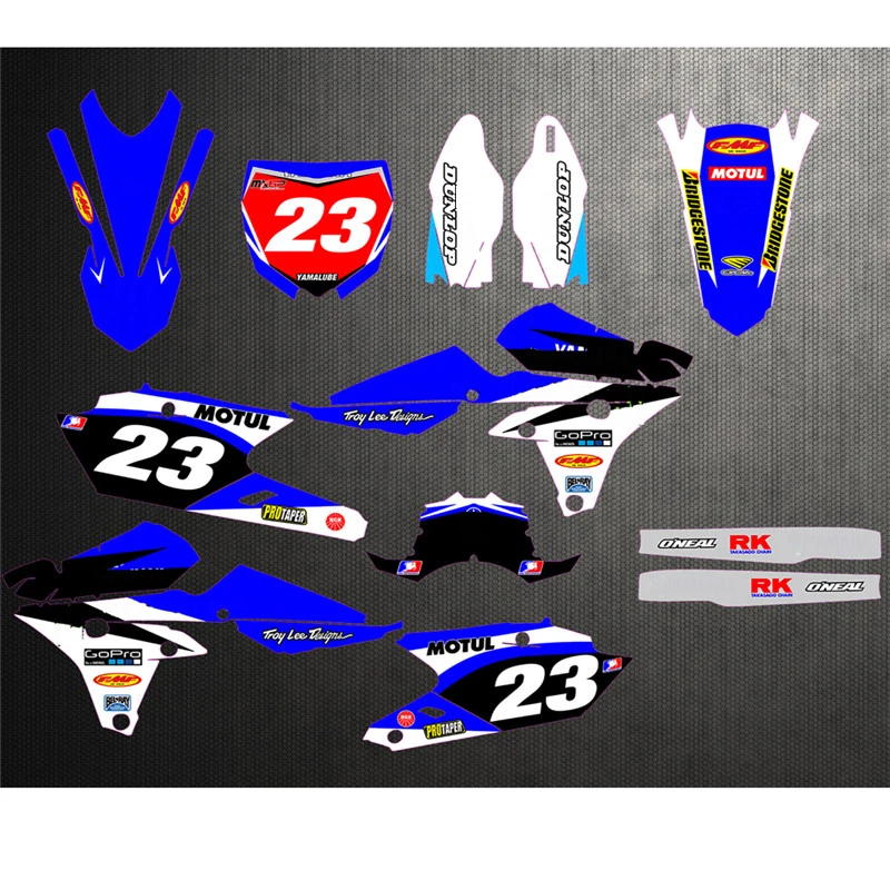 Индивидуальные номер Gloss Team графика и фоны наклейка Стикеры для YAMAHA YZ250F yzf250 YZ 250F YZF 250