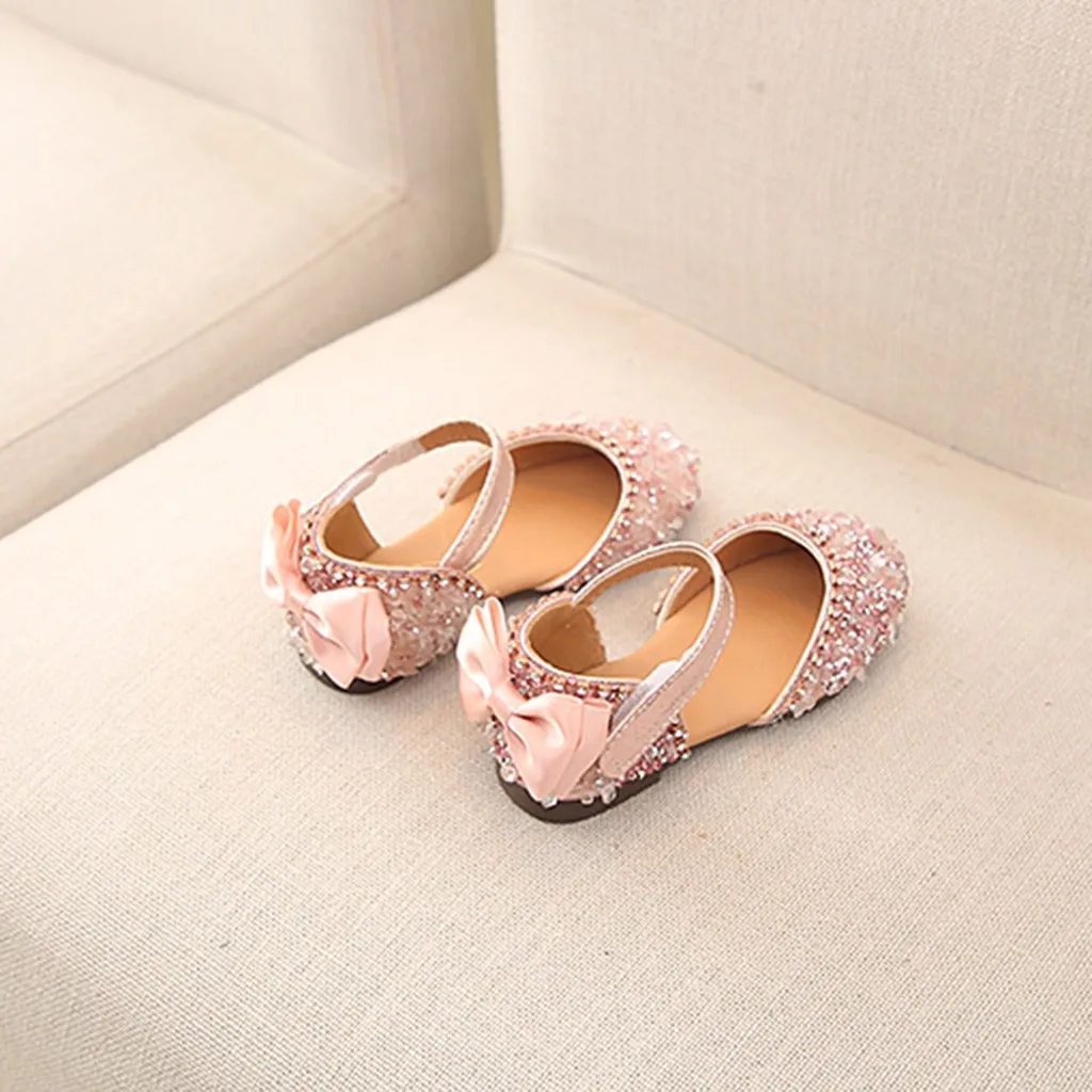 Children Infant Kids Baby Girls Bowknot Crystal Princess Sandals Casual Shoes | Детская одежда и обувь