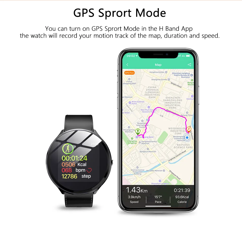 Смарт-часы KOSPET V12 IP67 водонепроницаемые 180mAh 1," Buletooth Heart Rate Sprots умные часы для поддержания здорового образа жизни мужчин и женщин для IOS Android Phone