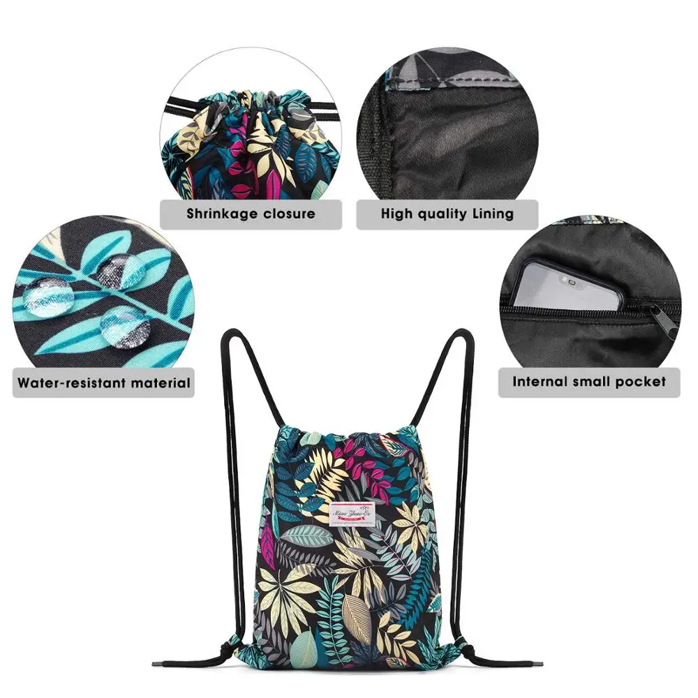 Спортивная водонепроницаемая сумка на шнурке для женщин и девочек рюкзак