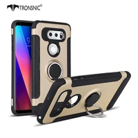 carbon fiber phone case for lg v30 brushed red gold silicone case sliver rotate ring holder magnetic absorption stand cover capa