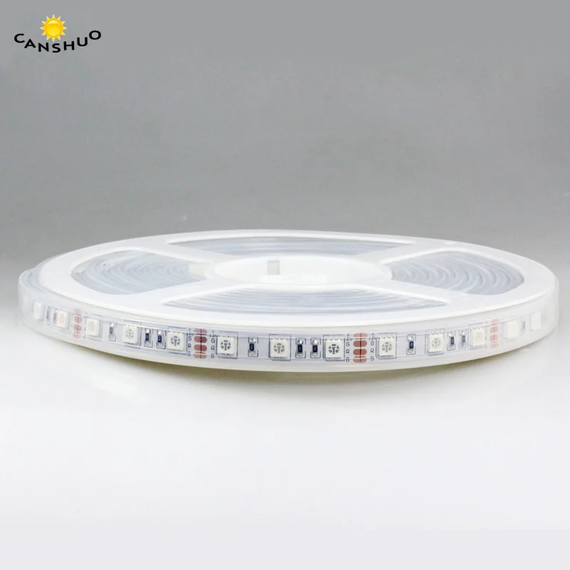 DC12v 5 м Светодиодные ленты 5050 SMD RGB светодиодный лента IP68 трубка Водонепроницаемый Светодиодные ленты e бар светильник строка праздничного декора лампы аквариума на открытом воздухе