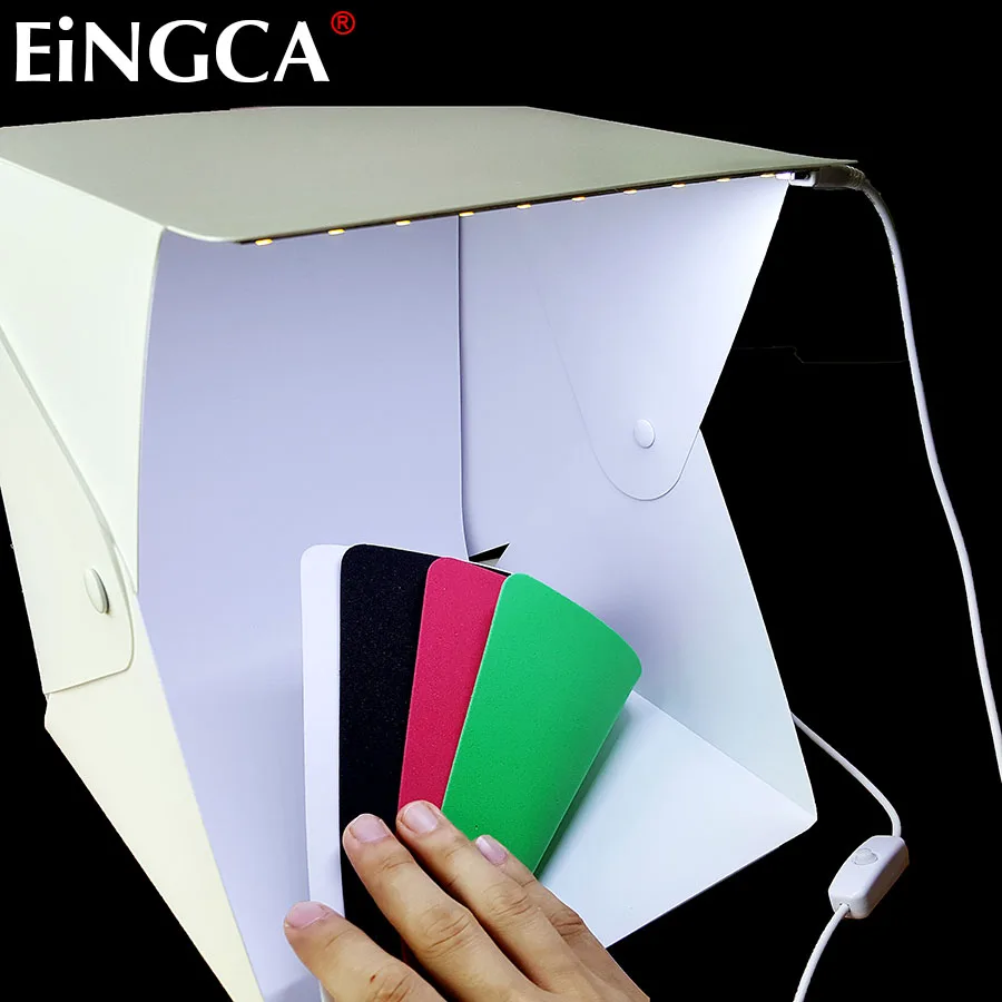 Обновленный крепление 23 см Мини Складная студия Diffuse soфт Box со светодиодной