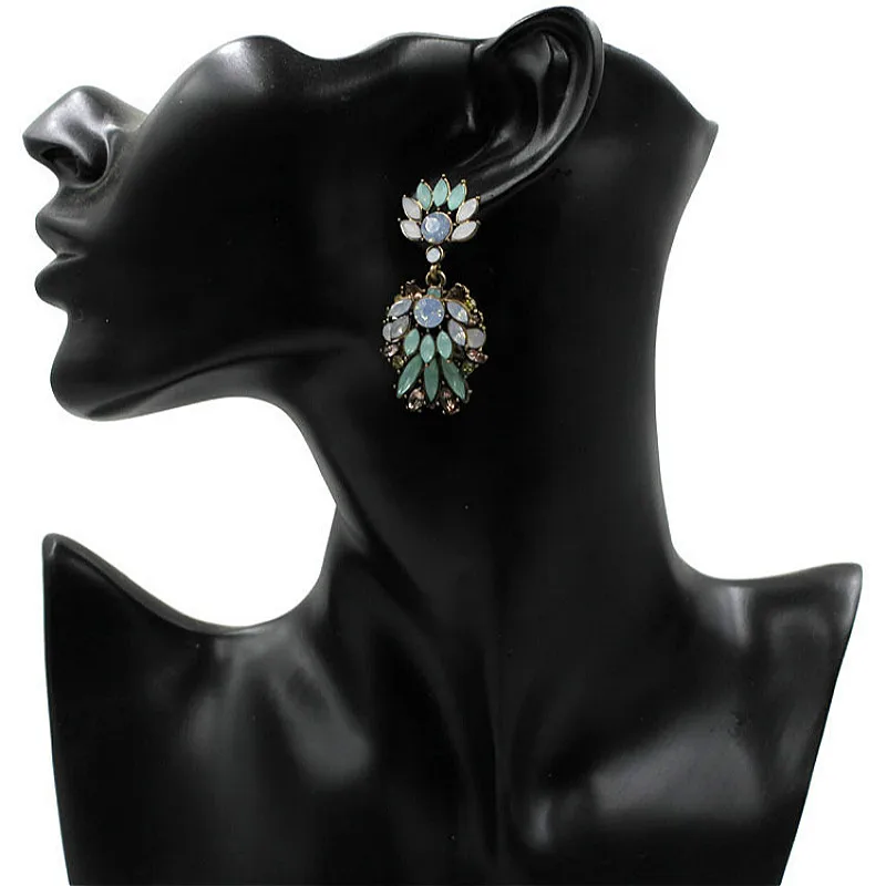 Nihaojewelry Винтаж акриловый цветок кулон Серьги многоцветные для женщины Обувь
