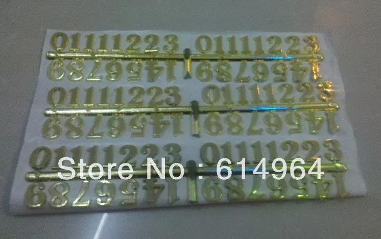 

FREE SHIPPING Clock Arabic numbers for wall clock, clock accessories, including16 numbers gold colour,2cm 20sets/lot
