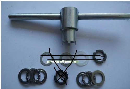 Bafang bbs01 bbs02 embraue kit de herramientas de sustitucion/lavadora/bloqueo tuercas и шарикоподшипник