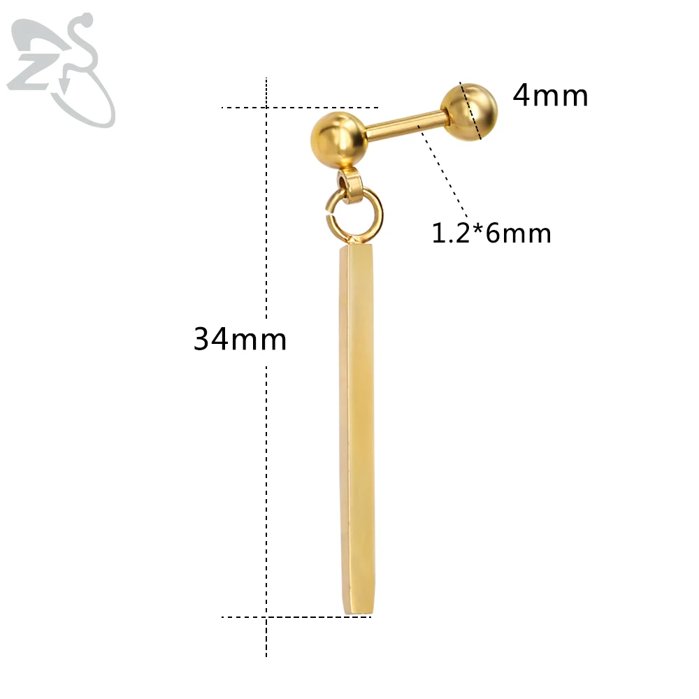 Женские серьги гвоздики из нержавеющей стали|bar earrings|earring trendyfashion stud earrings |