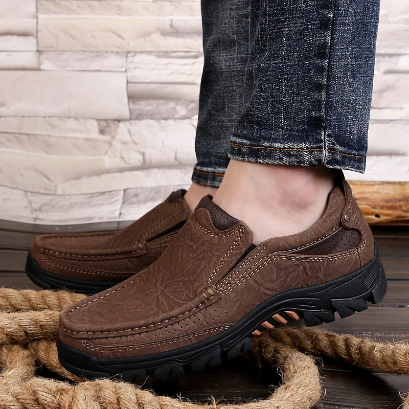 NORTHMARCH Genuine Leather Men Casual Shoes Comfortable Outdoor Hard-Wearing Flats Loafers Moccasins Chaussures Homme | Обувь