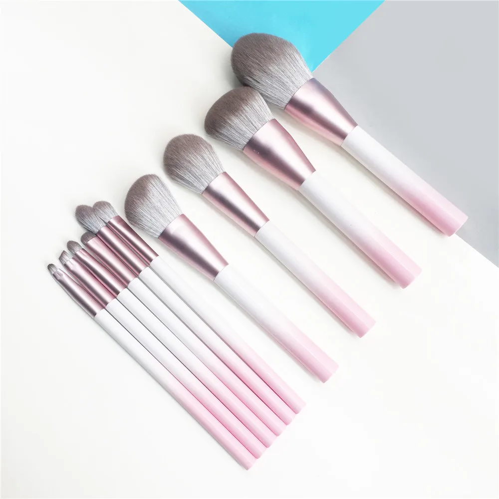 Набор кистей bdbeauty с розовым и белым градиентом набор из быстросохнущего