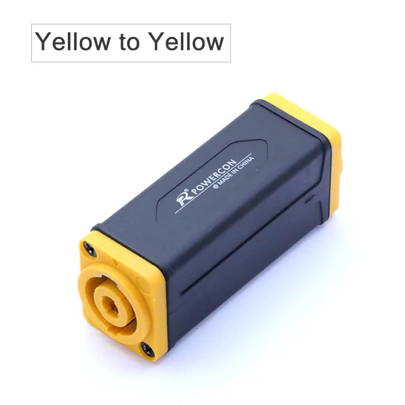 Yellow to Yellow 10 шт. 4-контактный Speakon Женский Джек адаптер акустический кабель удлинитель переходник 4 полюса Мощность усилитель удлинитель шасси - Цвет: Yellow to Yellow
