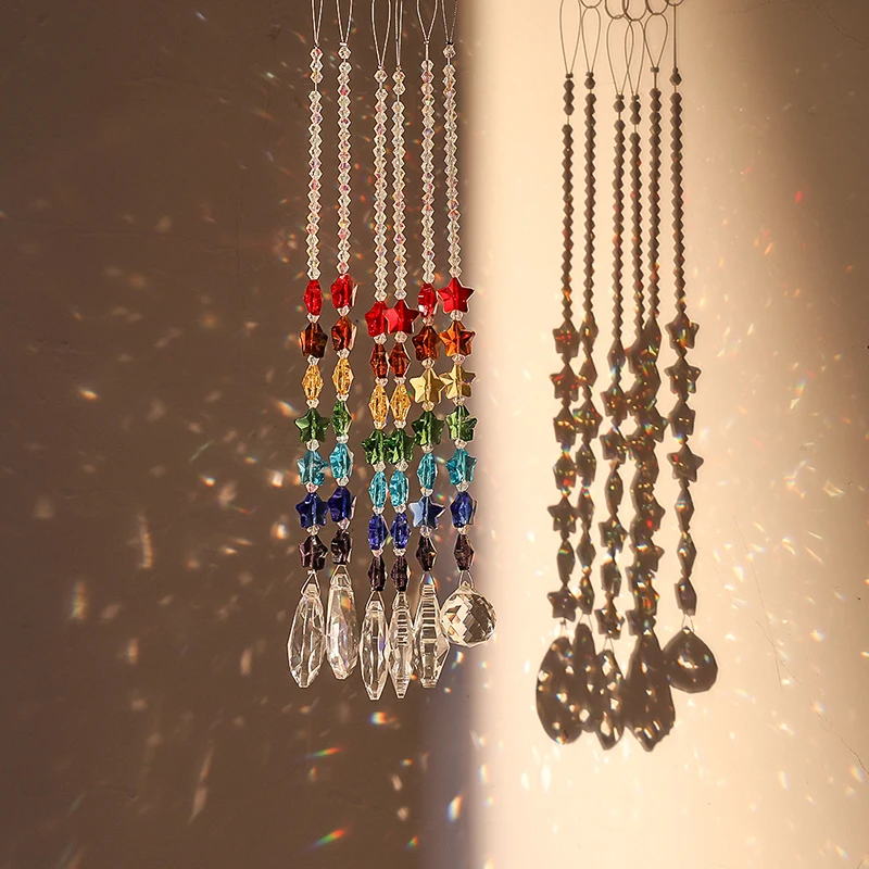 H & D Хрустальная люстра Призмы Suncatchers радужные оконные шторы чакры солнечные Catchers