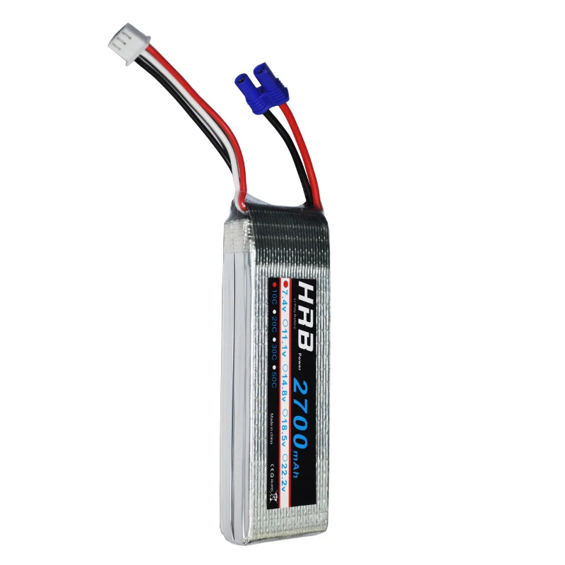 HRB 2S 7,4 V Lipo батарея 2700mah EC2 10C для Hubsan H501C H501S x4 Pro Квадрокоптер самолет FPV Дрон с перезаряжаемым аккумулятором AKKU RC части
