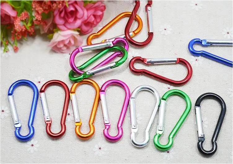

1000pcs/lot 5cm cucurbit shape carabiner for decorationgift Aluminium Alloy trip Bottle Hook Camping Hiking Keychain lin2817
