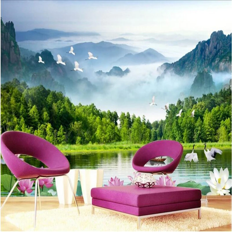 Обои горы и Живописные пейзажи высокого качества фон стены papel де parede 3d europeu|wallpaper