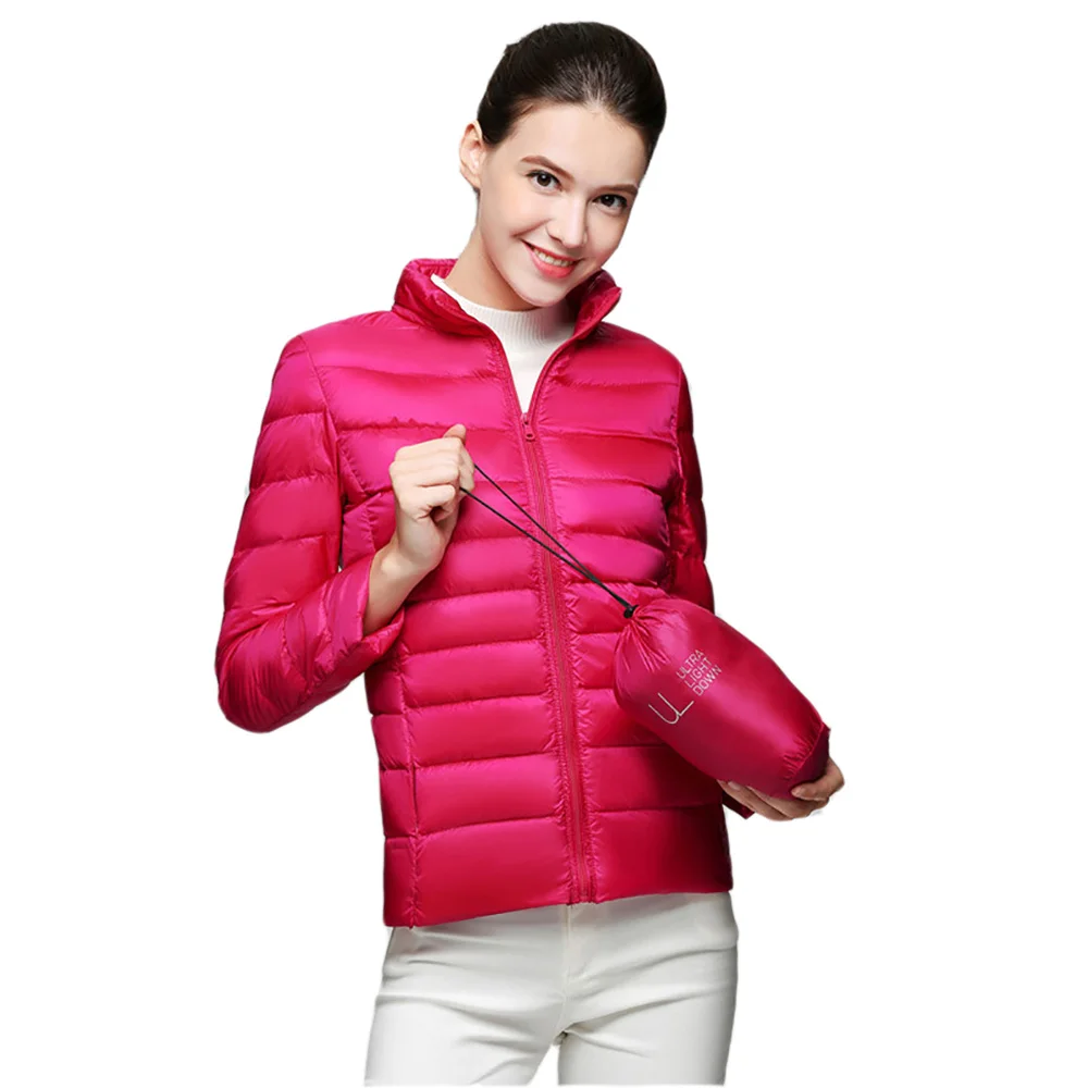 

Winter Jacket Women Plus Size Ultra Light Down Jacket 90% Duck Down Hooded Slim Long Sleeve Warm Coat Parka Female Solid Outwear