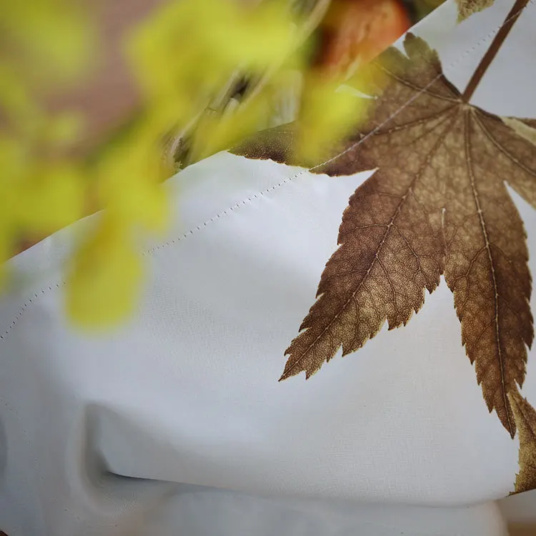 

New Design High Quality Living Room Curtains,Maple leaves Bedroom Leaf Curtains