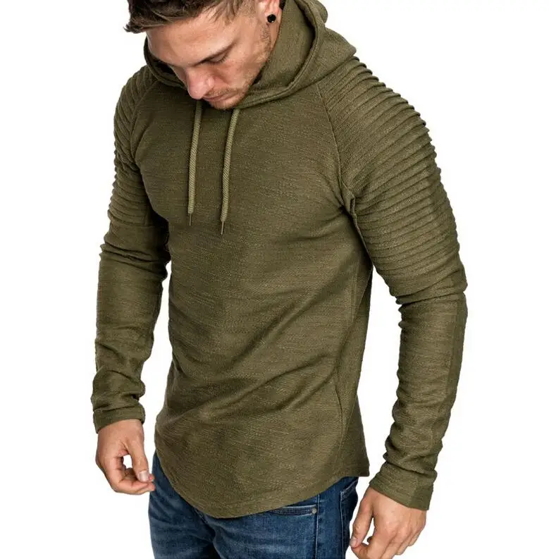 Army Green Новинка, мужские толстовки с капюшоном, брендовые Модные мужские одноцветные толстовки, мужская толстовка с капюшоном в стиле хип-хоп, осенне-зимняя мужская толстовка с капюшоном, s пуловер, XXXL - Цвет: Army Green