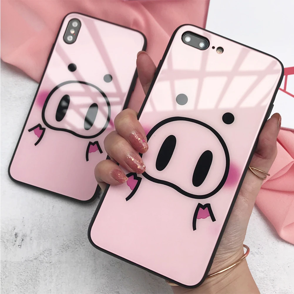 Силиконовый чехол для iPhone 8 7 6s plus 5S X XR XS MAX мягкий из ТПУ с 3D забавным носом |