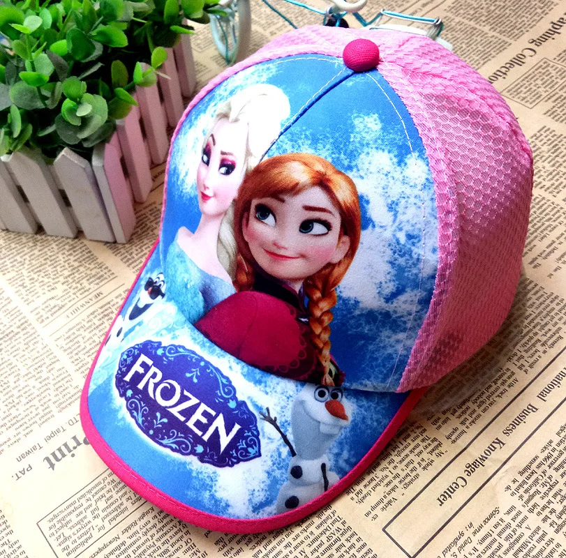 Disney, новая детская шапка принцессы с героями мультфильмов, летняя шапка с сеткой, бейсбольная кепка для детского сада, детские шапки