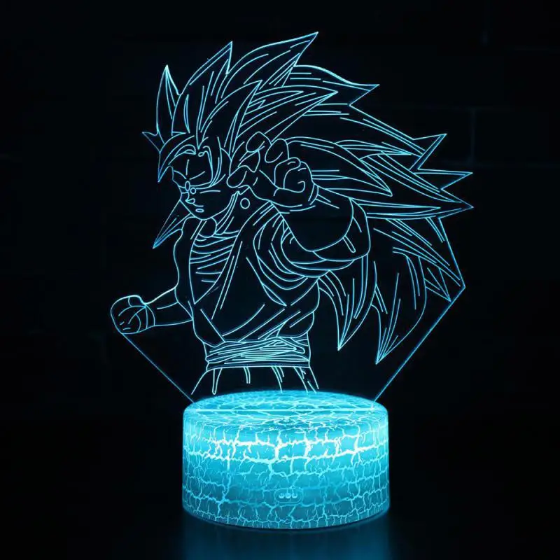 Dragon Ball Usb Led 3d осветительные приборы Kakarot Vegeta Son Gohan детские лампы стволы сотового Cyborg Freeza 7 цветов изменить 3d ночник - Испускаемый цвет: q