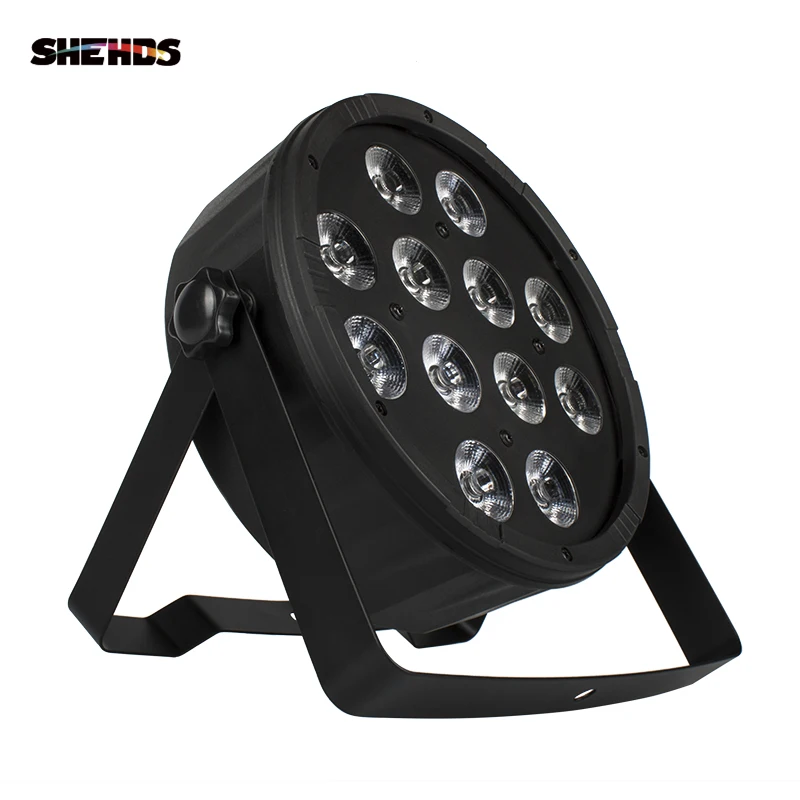 Новый светодиодный плоский светильник SHEHDS Par 12x12W RGBW 4 в 1 DMX512 сценический эффект