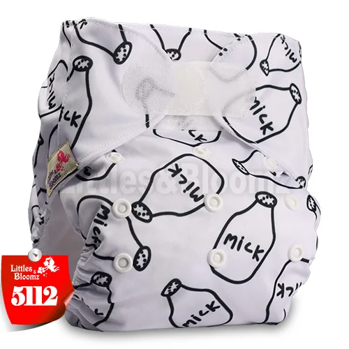 [Littles&Bloomz] Детские Моющиеся Многоразовые, настоящая стандартная ткань, застежка-липучка, карман для подгузников, пеленки, обертывание, подходит для рождения в горшке - Цвет: 5112