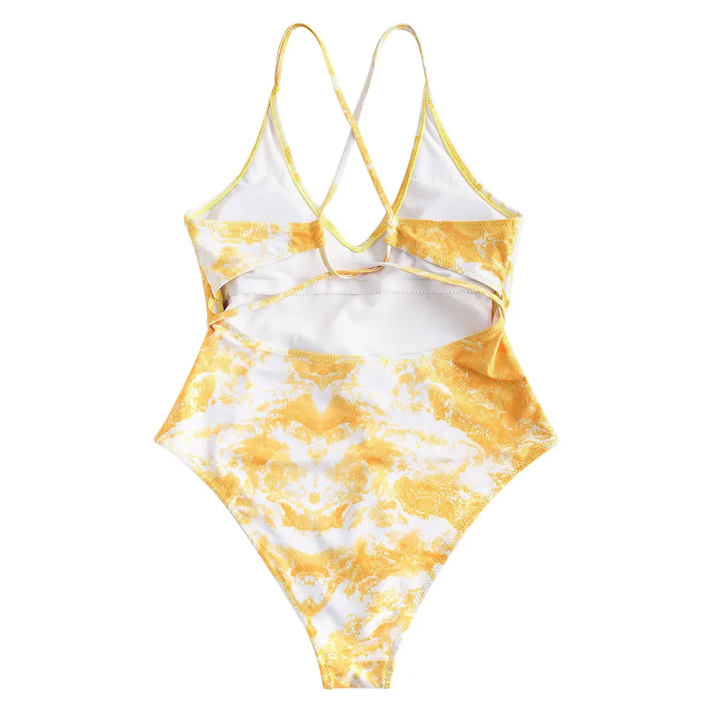 ZAFUL Sexy Print One Piece Костюмы Купальник Женский Боди Бразильский Купальники Женщины