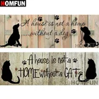 Алмазная живопись HOMFUN A14801, картина с квадратнымикруглыми стразами 5D сделай сам, Кот, собака, дом, 3D вышивка крестиком, домашний декор, подарок